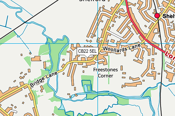 Great and Little Shelford CofE (Aided) Primary School map (CB22 5EL) - OS VectorMap District (Ordnance Survey)