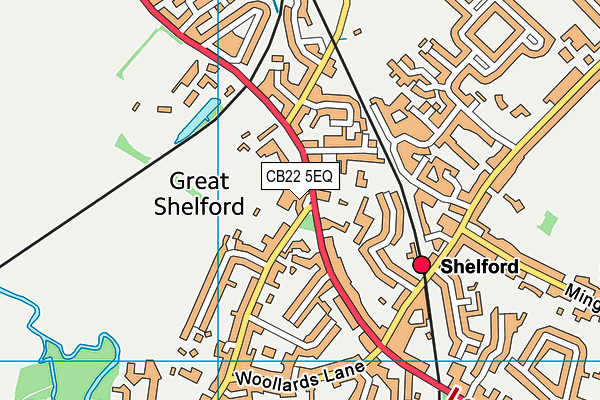 CB22 5EQ map - OS VectorMap District (Ordnance Survey)