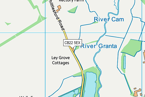 CB22 5EX map - OS VectorMap District (Ordnance Survey)