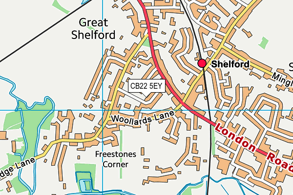 CB22 5EY map - OS VectorMap District (Ordnance Survey)