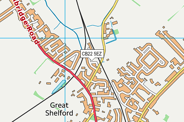 CB22 5EZ map - OS VectorMap District (Ordnance Survey)