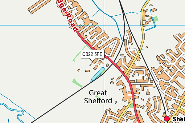 CB22 5FE map - OS VectorMap District (Ordnance Survey)