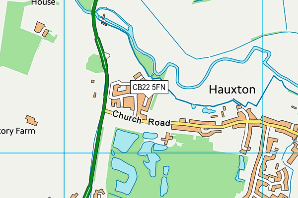 CB22 5FN map - OS VectorMap District (Ordnance Survey)