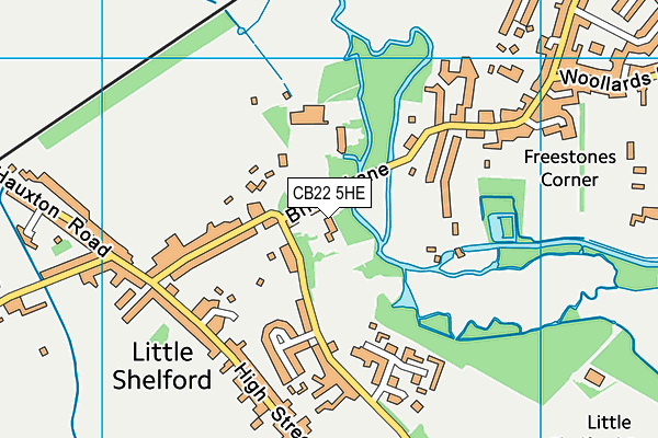 CB22 5HE map - OS VectorMap District (Ordnance Survey)