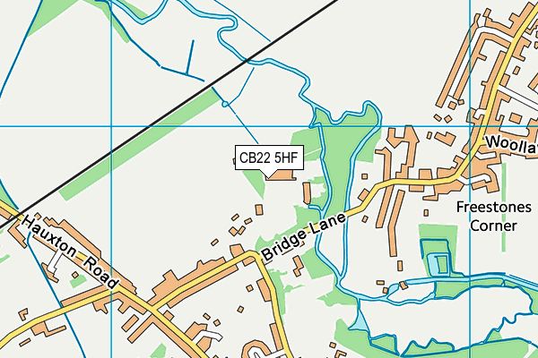 CB22 5HF map - OS VectorMap District (Ordnance Survey)