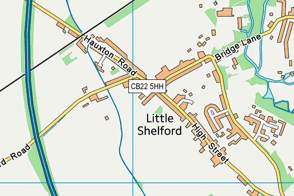 CB22 5HH map - OS VectorMap District (Ordnance Survey)