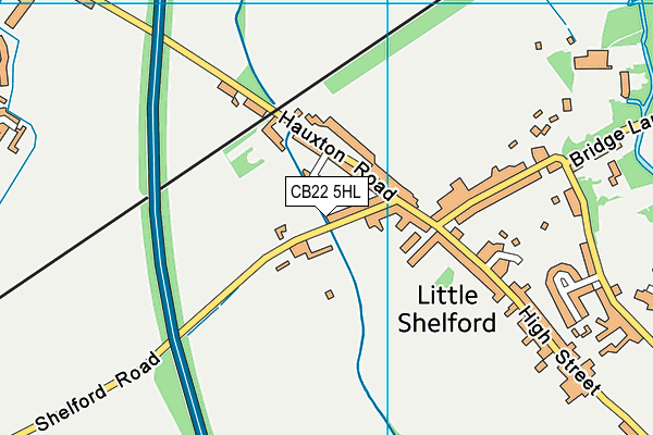 CB22 5HL map - OS VectorMap District (Ordnance Survey)