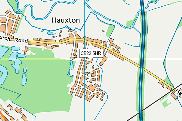 CB22 5HR map - OS VectorMap District (Ordnance Survey)