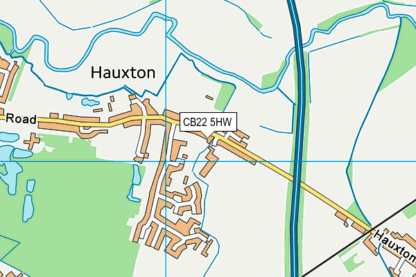 CB22 5HW map - OS VectorMap District (Ordnance Survey)