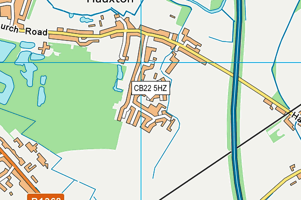 CB22 5HZ map - OS VectorMap District (Ordnance Survey)