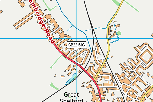 CB22 5JG map - OS VectorMap District (Ordnance Survey)