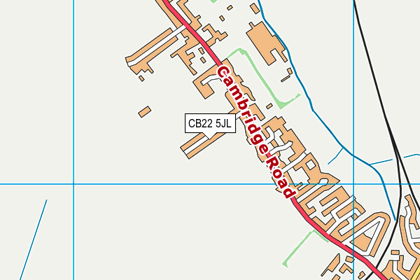 CB22 5JL map - OS VectorMap District (Ordnance Survey)