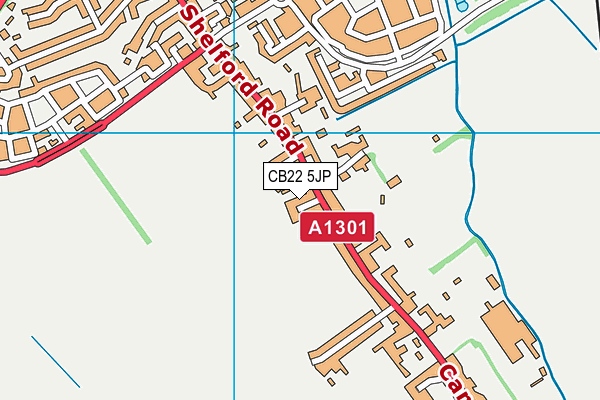 CB22 5JP map - OS VectorMap District (Ordnance Survey)