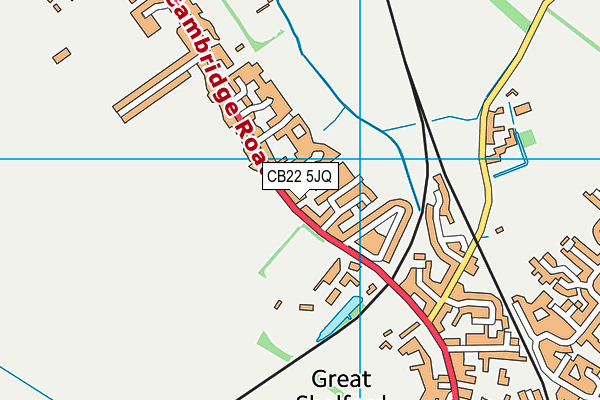 CB22 5JQ map - OS VectorMap District (Ordnance Survey)