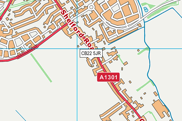 CB22 5JR map - OS VectorMap District (Ordnance Survey)