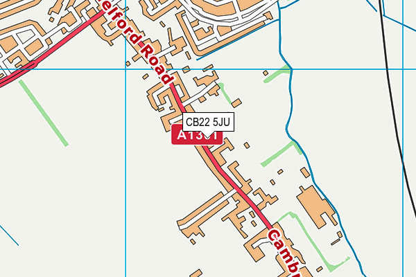 CB22 5JU map - OS VectorMap District (Ordnance Survey)