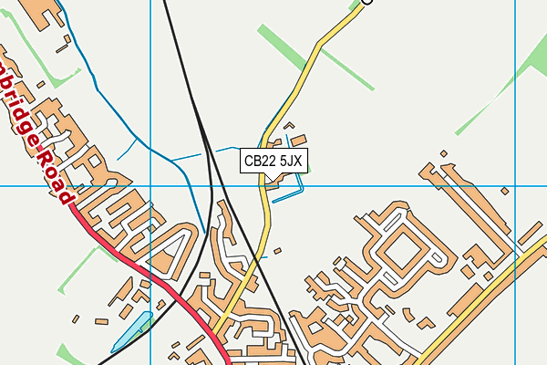 CB22 5JX map - OS VectorMap District (Ordnance Survey)