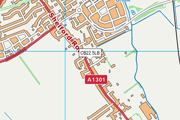 CB22 5LB map - OS VectorMap District (Ordnance Survey)