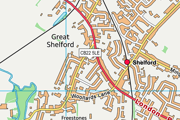 CB22 5LE map - OS VectorMap District (Ordnance Survey)