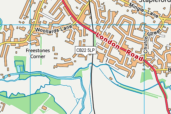 CB22 5LP map - OS VectorMap District (Ordnance Survey)