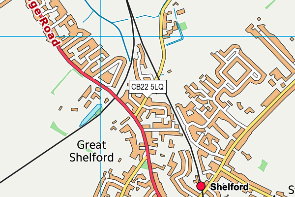 CB22 5LQ map - OS VectorMap District (Ordnance Survey)