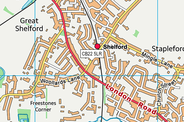 CB22 5LR map - OS VectorMap District (Ordnance Survey)