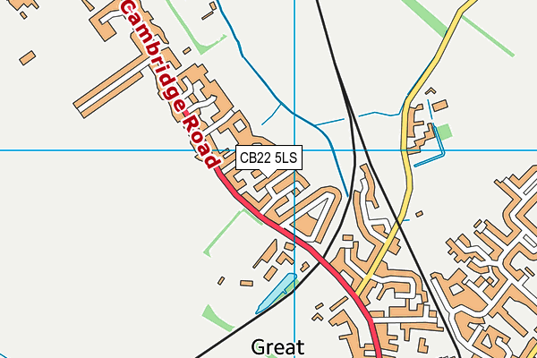 CB22 5LS map - OS VectorMap District (Ordnance Survey)