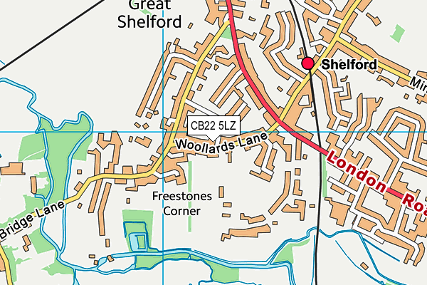 Great Shelford Recreation Ground map (CB22 5LZ) - OS VectorMap District (Ordnance Survey)
