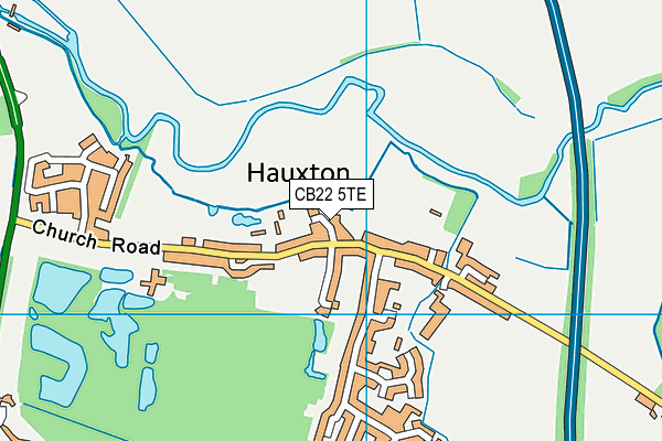 CB22 5TE map - OS VectorMap District (Ordnance Survey)