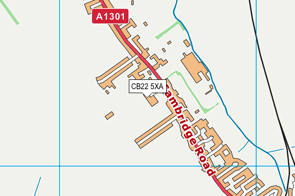 CB22 5XA map - OS VectorMap District (Ordnance Survey)