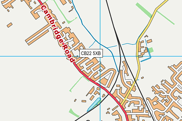 CB22 5XB map - OS VectorMap District (Ordnance Survey)