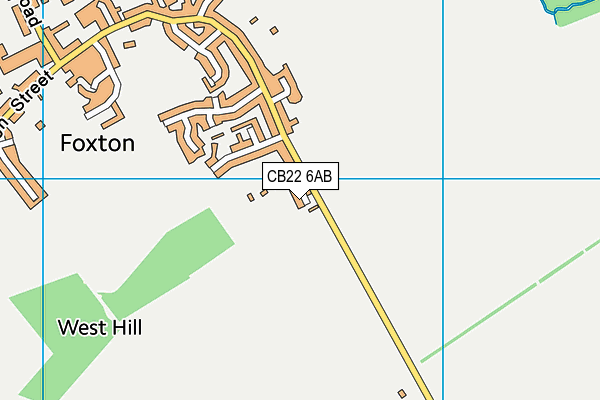 CB22 6AB map - OS VectorMap District (Ordnance Survey)