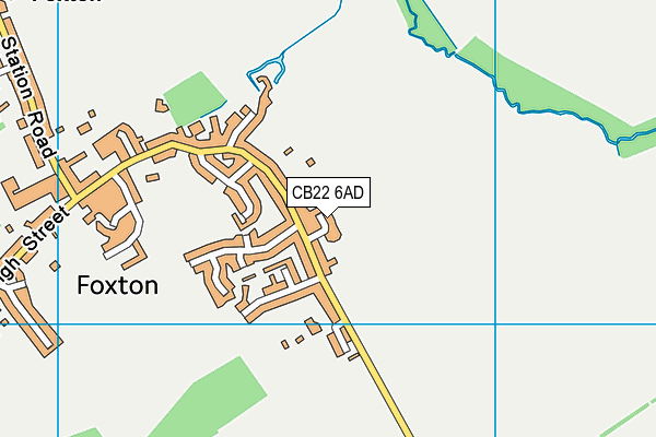 CB22 6AD map - OS VectorMap District (Ordnance Survey)