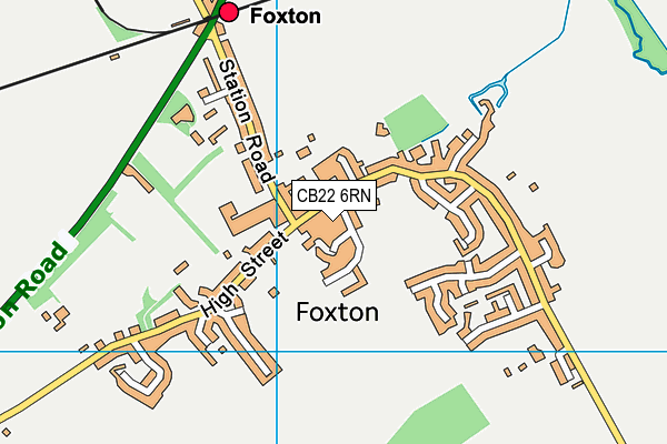 Foxton Primary School map (CB22 6RN) - OS VectorMap District (Ordnance Survey)