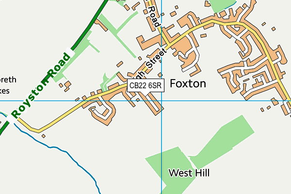 CB22 6SR map - OS VectorMap District (Ordnance Survey)