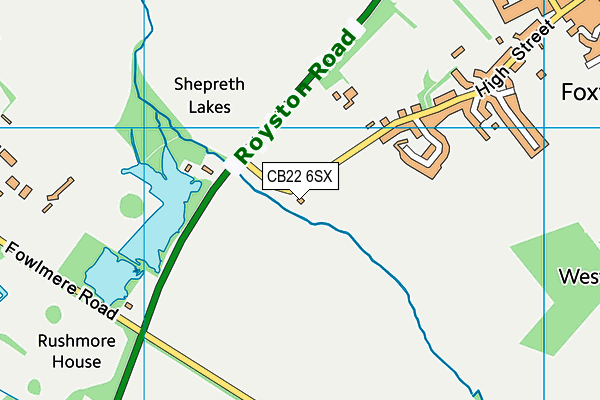 CB22 6SX map - OS VectorMap District (Ordnance Survey)