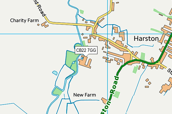 CB22 7GG map - OS VectorMap District (Ordnance Survey)