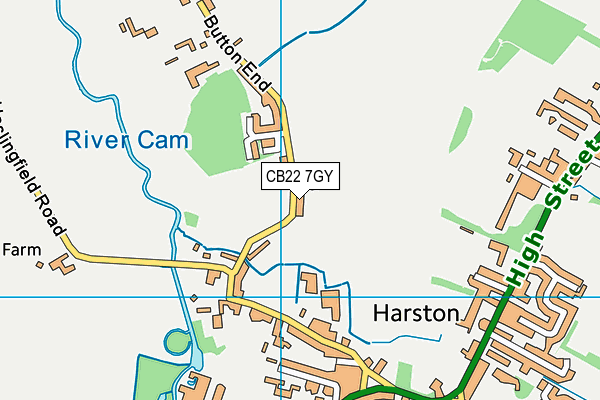 CB22 7GY map - OS VectorMap District (Ordnance Survey)