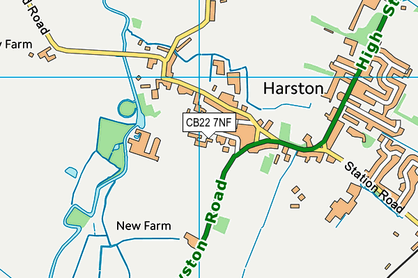 CB22 7NF map - OS VectorMap District (Ordnance Survey)