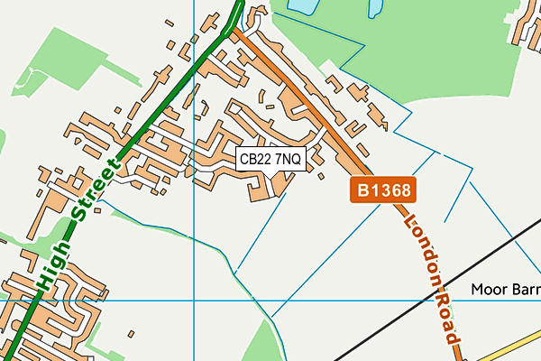 CB22 7NQ map - OS VectorMap District (Ordnance Survey)