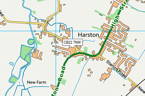 CB22 7NW map - OS VectorMap District (Ordnance Survey)