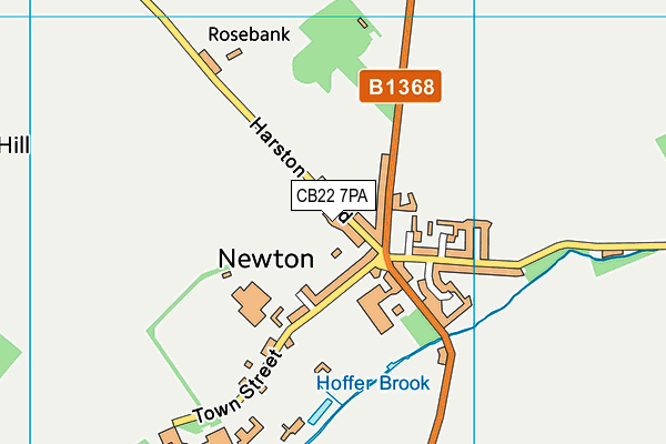 CB22 7PA map - OS VectorMap District (Ordnance Survey)