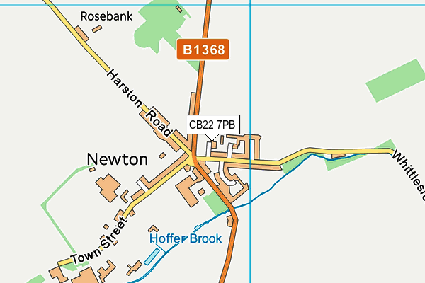 CB22 7PB map - OS VectorMap District (Ordnance Survey)