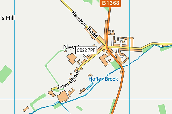 CB22 7PF map - OS VectorMap District (Ordnance Survey)