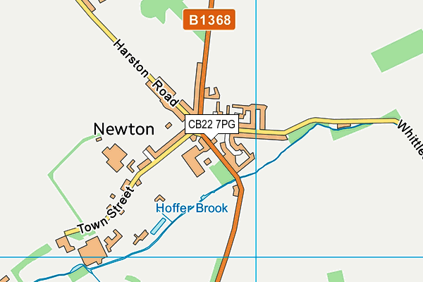 Newton Cricket Club map (CB22 7PG) - OS VectorMap District (Ordnance Survey)