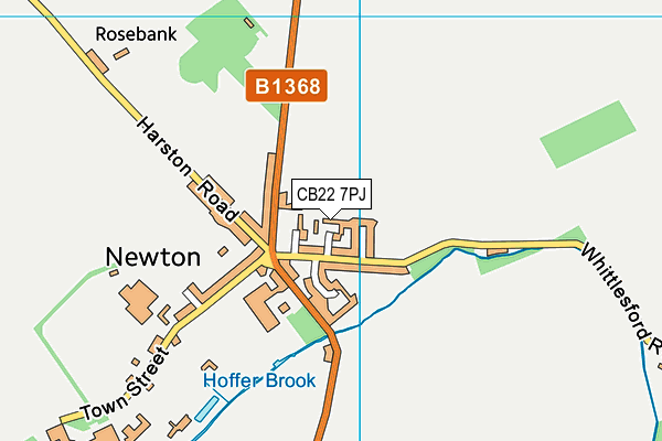 CB22 7PJ map - OS VectorMap District (Ordnance Survey)