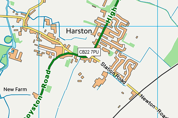 CB22 7PU map - OS VectorMap District (Ordnance Survey)