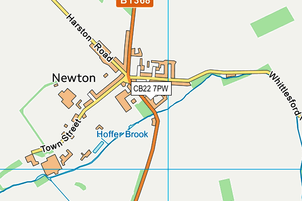 CB22 7PW map - OS VectorMap District (Ordnance Survey)