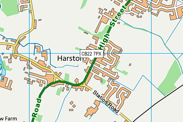 Harston and Newton Community Primary School map (CB22 7PX) - OS VectorMap District (Ordnance Survey)