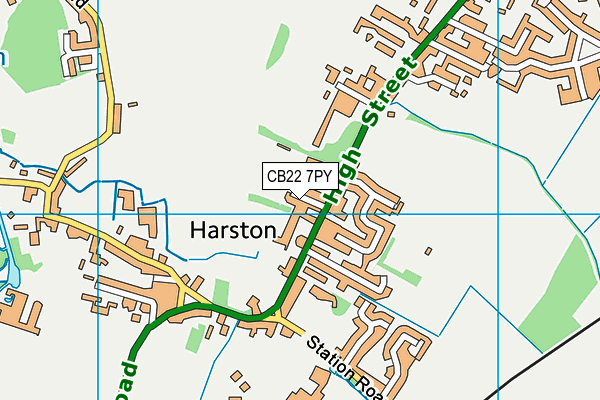 CB22 7PY map - OS VectorMap District (Ordnance Survey)